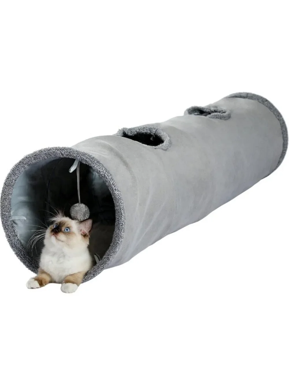 51-Inch Collapsible Cat Tunnel - Extra Large Tube for Cats, Rabbits & Puppies